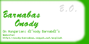 barnabas onody business card